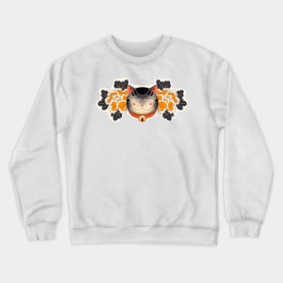 gato con flores Crewneck Sweatshirt